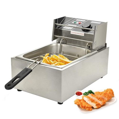 Friteuse de table électrique commerciale pour poulet Friteuse de comptoir à gaz de grande capacité