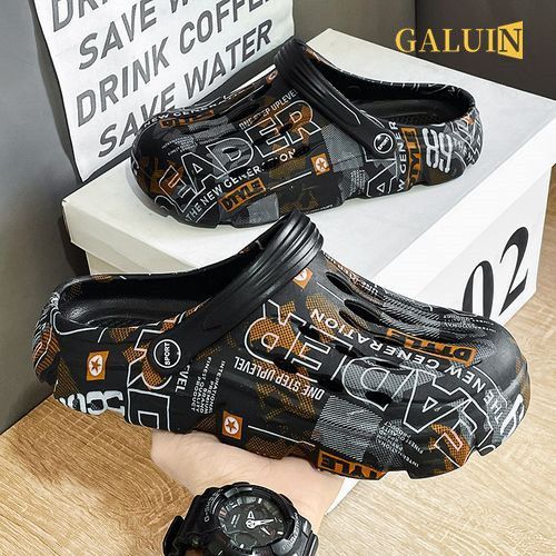 Chaussons confortables pour hommes, style caverne, GALUIN, noirs