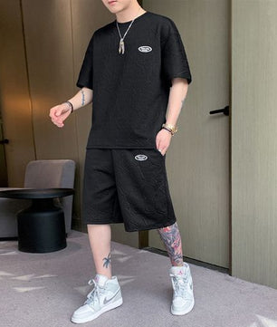Ensemble t-shirt et short pour homme, tenue de sport décontractée à imprimé 3D
