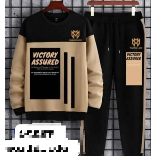 Ensemble jogging 2 pièces pour homme - Noir/marron