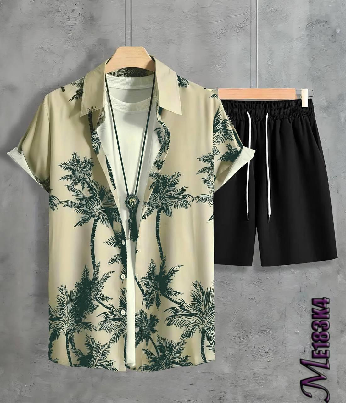 Ensemble short 3 pièce chemise