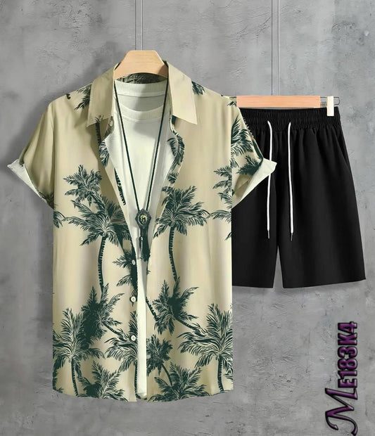 Ensemble short 3 pièce chemise