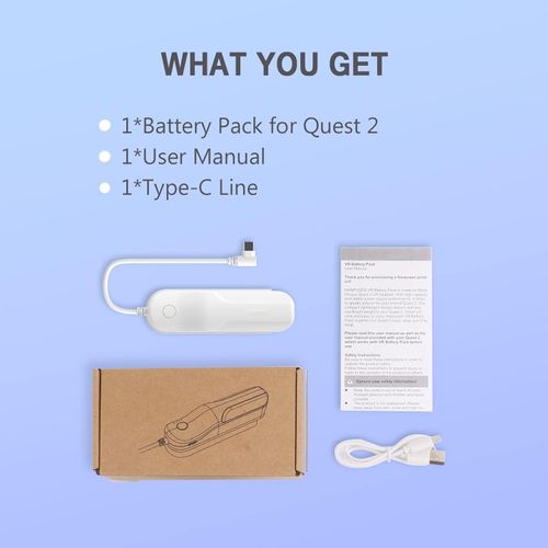 Batterie externe d'une capacité de 5000 mAh pour Oculus Quest 2 VR.