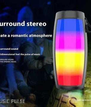 Enceinte Bluetooth portable avec caisson de basses et lumière ambiante