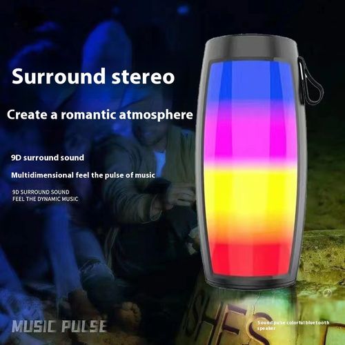 Enceinte Bluetooth portable avec caisson de basses et lumière ambiante