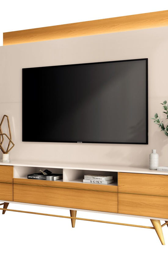 Etagère Panneau TV Nobre Blanc Cassé/