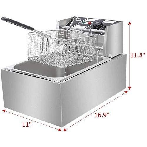 Friteuse de table électrique commerciale pour poulet Friteuse de comptoir à gaz de grande capacité