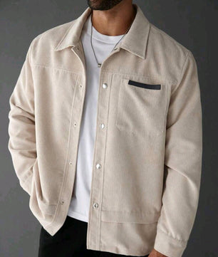 Veste décontractée boutonnée à poches sur le devant pour homme Manfinity Homme, grande taille