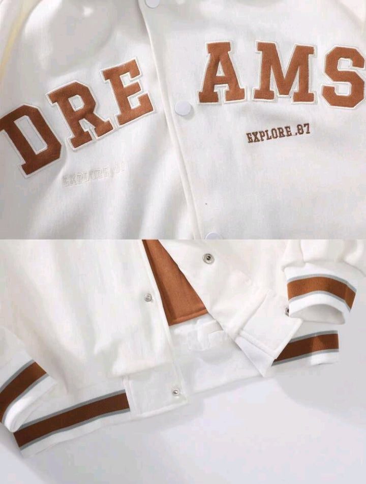 Veste à capuche à cordon de serrage et à rayures pour homme, motif lettres brodées, grande taille