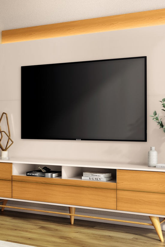 Etagère Panneau TV Nobre Blanc Cassé/
