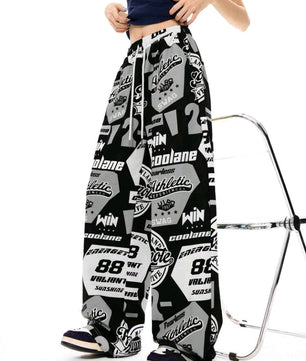 Coolane Femme Été Streetwear Étudiants Tenue Jour de match Preppy Athleisure Décontracté Athleisure Graphiques Pantalon de survêtement jambe large