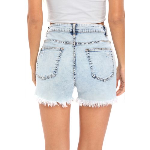 Short en jean déchiré taille haute décontracté pour femme ASHION