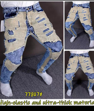 Les jeans customisé Destroy multi couleur