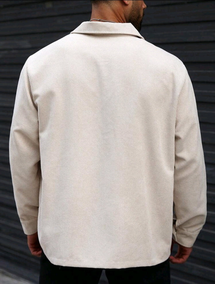 Veste décontractée boutonnée à poches sur le devant pour homme Manfinity Homme, grande taille